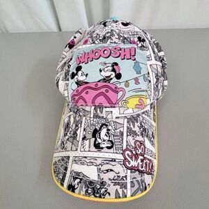 DISNEY PARKS WOMENS BASEBALL HAT MICKEY & MINNIE SIZE ADULT PINK AND LT BLUE